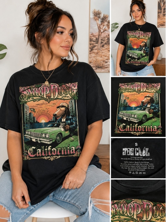 Tops - Snoop Dogg California Graphic Tee - Black